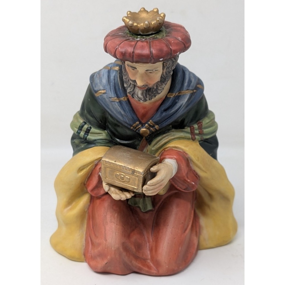 Grandeur Noel O'Well Wise Man Nativity Porcelain Replacement Figurine Kneeling